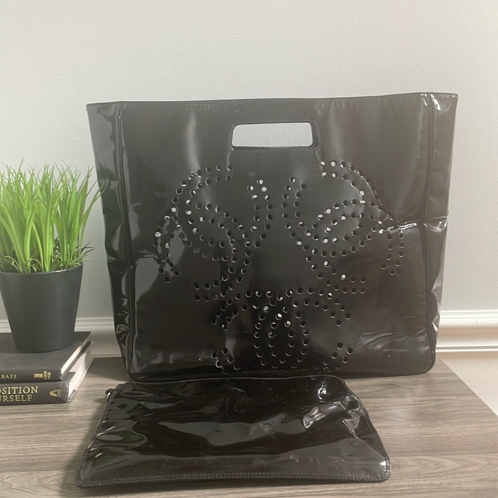Chanel Patent Leather Triple C Tote Classic Luxury
